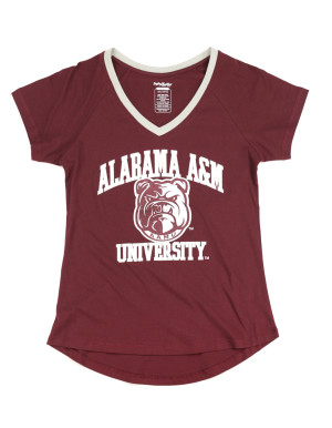 ALABAMA A&M V-NECK TEE