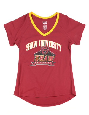 SHAW UNIVERSITY V-NECK TEE