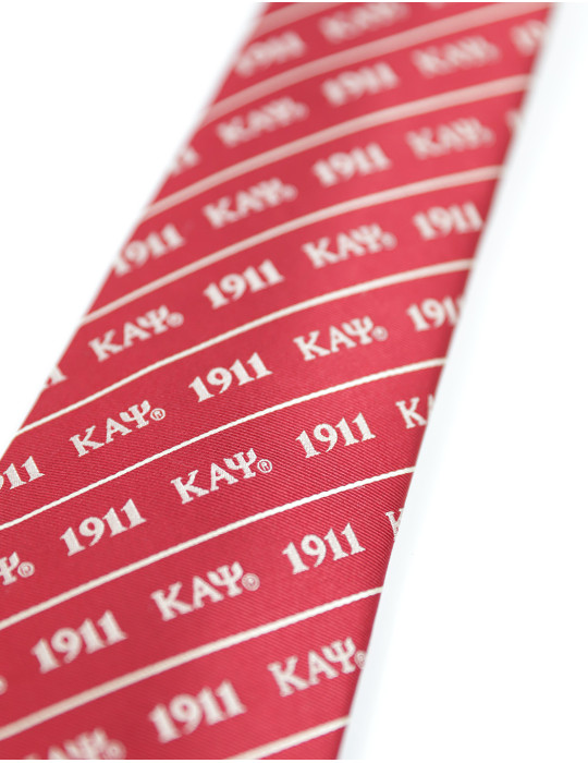KAP LETTER TIE_CRIMSON
