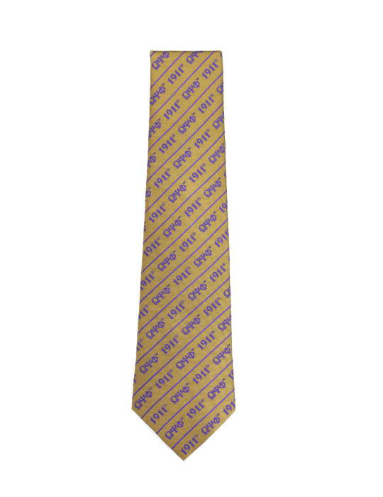 OPP LETTER TIE_OLD GOLD