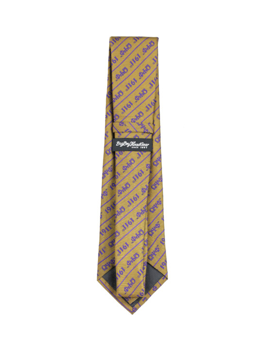 OPP LETTER TIE_OLD GOLD