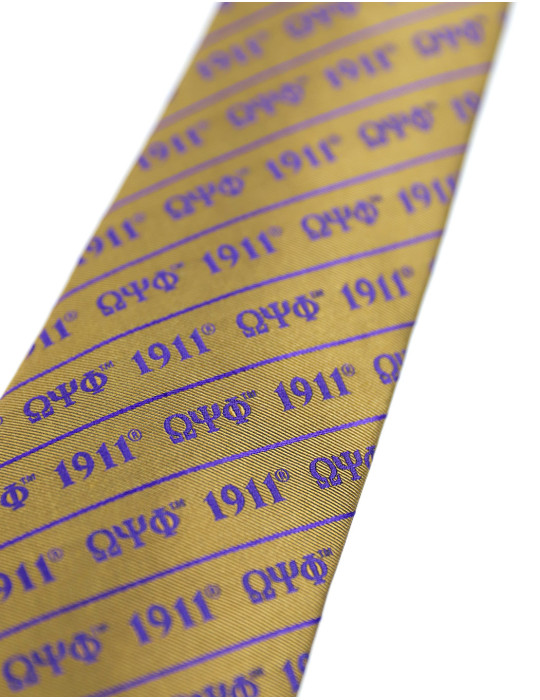 OPP LETTER TIE_OLD GOLD