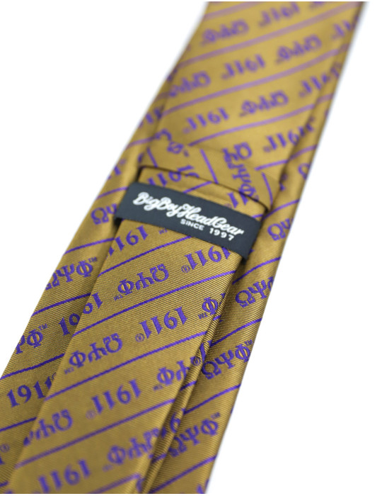 OPP LETTER TIE_OLD GOLD