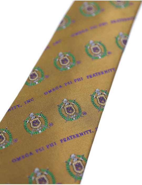 OPP CREST TIE_OLD GOLD