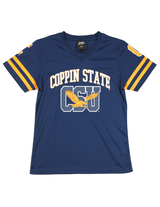 WOMEN'S COPPIN STATE FOOTBALL JERSEY TEE