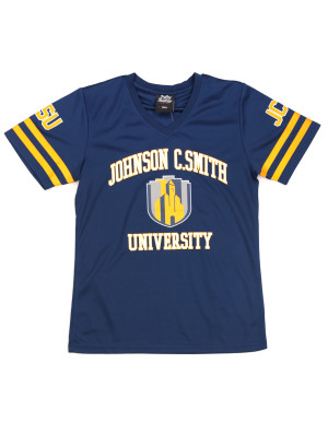 WOMEN'S JOHNSON C. SMITH FOOTBALL JERSEY TEE