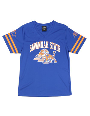 WOMEN'S SAVANNAH STATE FOOTBALL JERSEY TEE