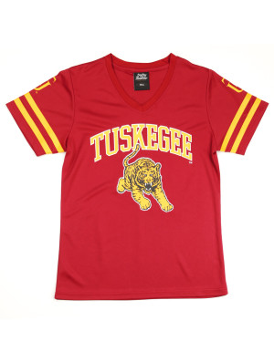 WOMEN'S TUSKEGEE UNIVERSITY FOOTBALL JERSEY TEE