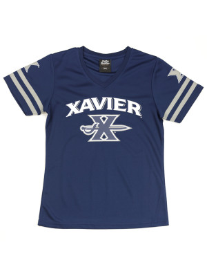 WOMEN'S XAVIER UNIVERSITY FOOTBALL JERSEY TEE