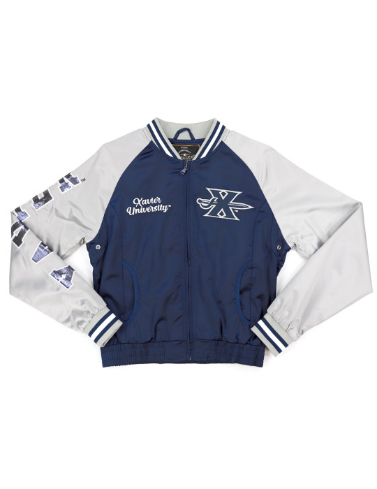 XAVIER UNIVERSITY SATIN SEQUIN JACKET