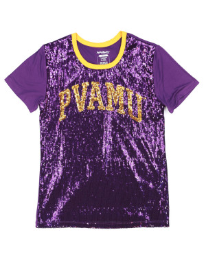 PRAIRIE VIEW A&M SEQUIN TEE