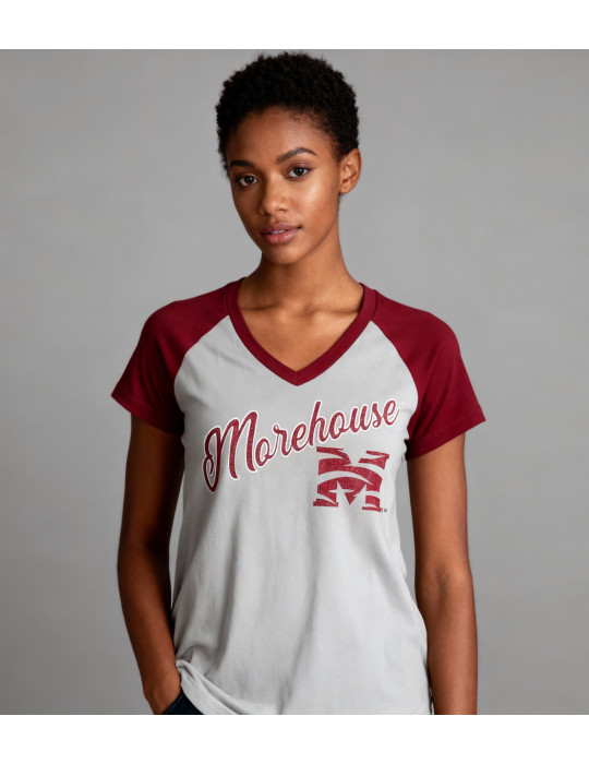 MOREHOUSE COLLEGE V-NECK TEE
