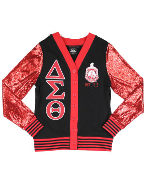 DST SEQUIN CARDIGAN_BLACK