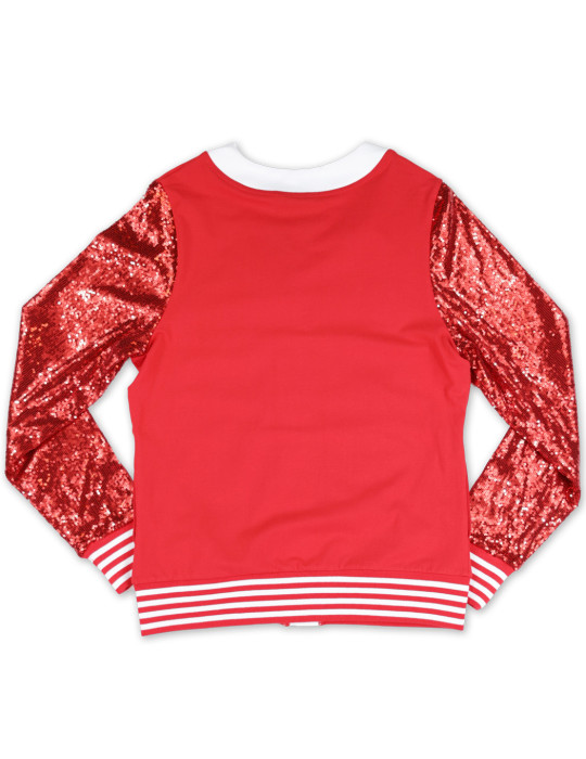 DST SEQUIN CARDIGAN_RED