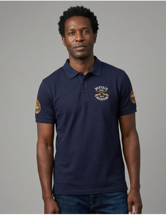 BUFFALO SOLDIERS POLO SHIRT_NAVY
