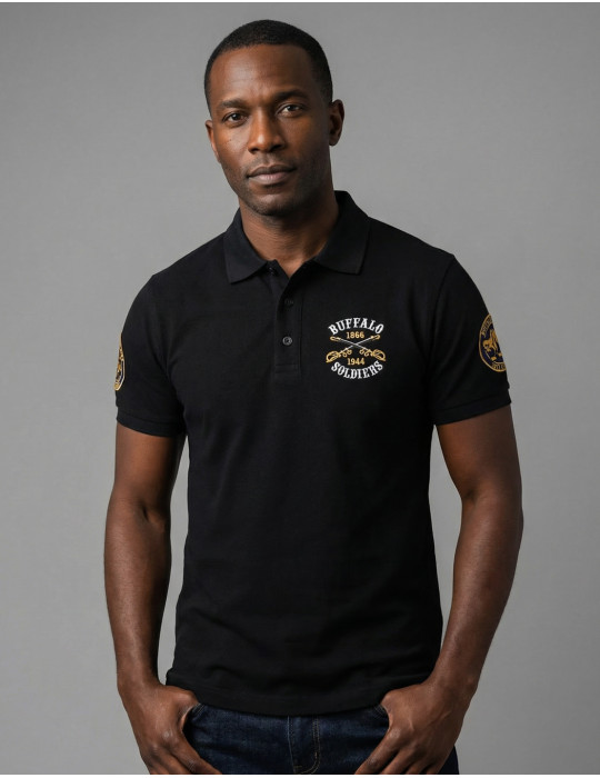 BUFFALO SOLDIERS POLO SHIRT_BLACK