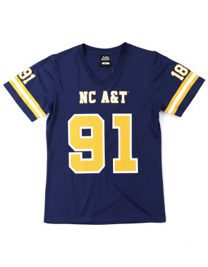 WOMEN'S NORTH CAROLINA A&T STATE FOOTBALL JERSEY TEE
