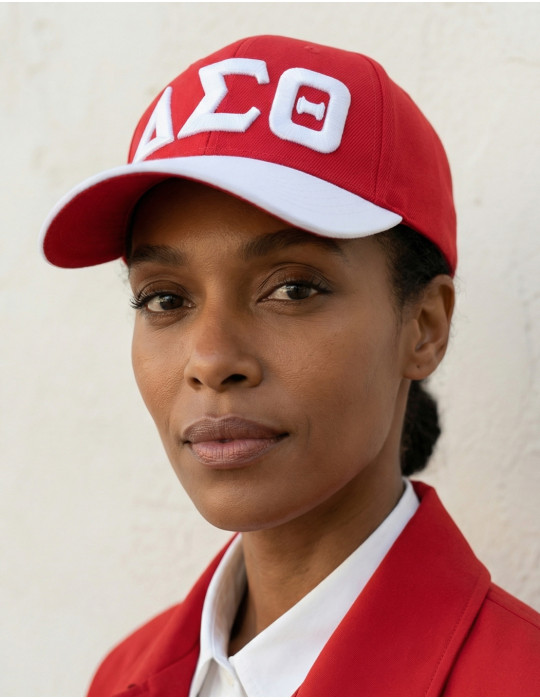 DST LETTER BALL CAP_RED