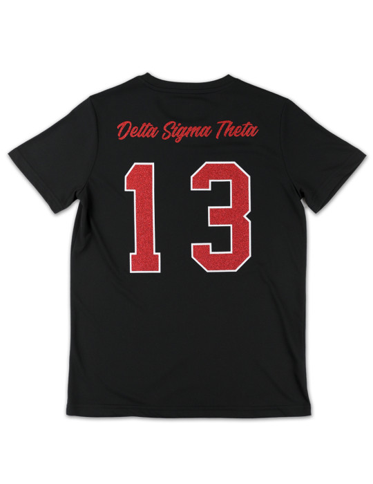 DST GLITTER DRY FIT TEE_BLACK