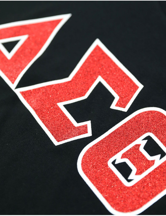 DST GLITTER DRY FIT TEE_BLACK