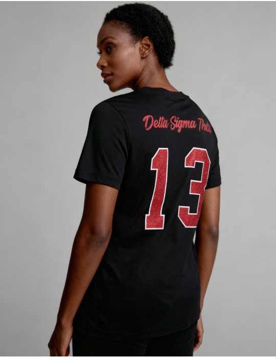 DST GLITTER DRY FIT TEE_BLACK