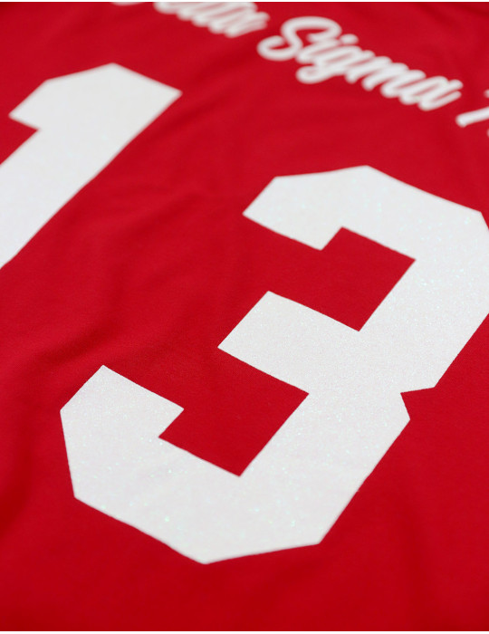 DST GLITTER DRY FIT TEE_RED