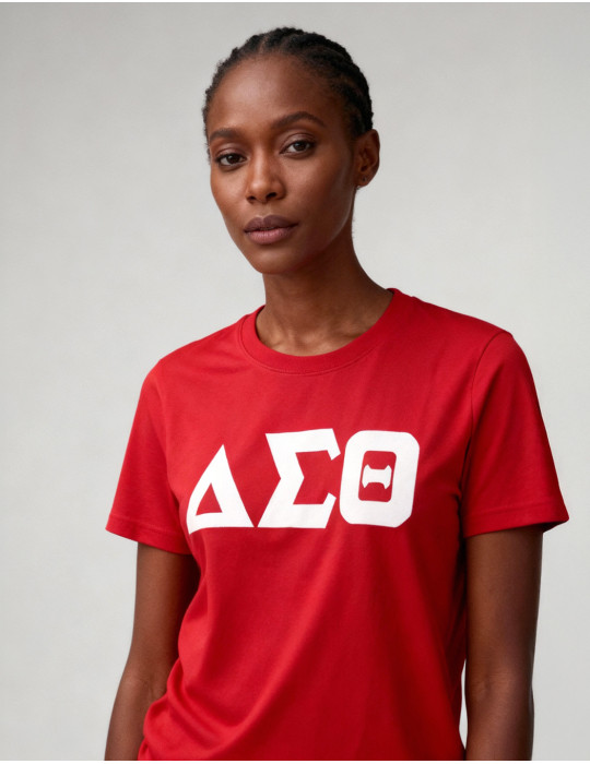 DST GLITTER DRY FIT TEE_RED