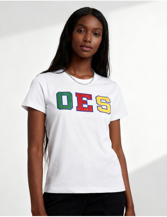 OES GLITTER DRY FIT TEE_WHITE