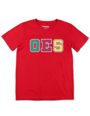 OES GLITTER DRY FIT TEE_RED