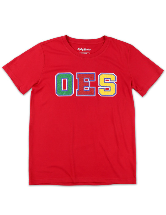 OES GLITTER DRY FIT TEE_RED
