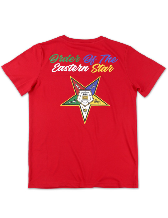 OES GLITTER DRY FIT TEE_RED