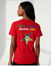 OES GLITTER DRY FIT TEE_RED