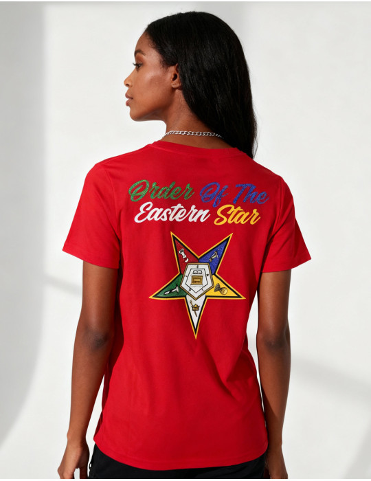 OES GLITTER DRY FIT TEE_RED