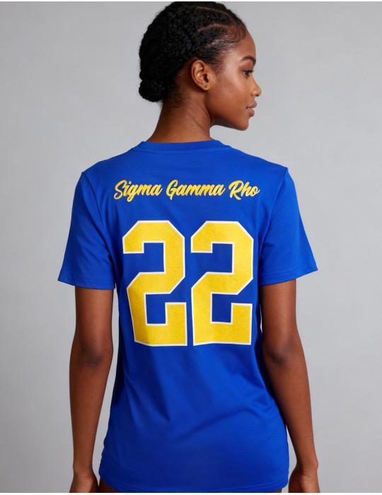 SGR GLITTER DRY FIT TEE_ROYAL BLUE