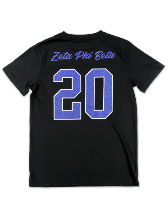 ZPB GLITTER DRY FIT TEE_BLACK