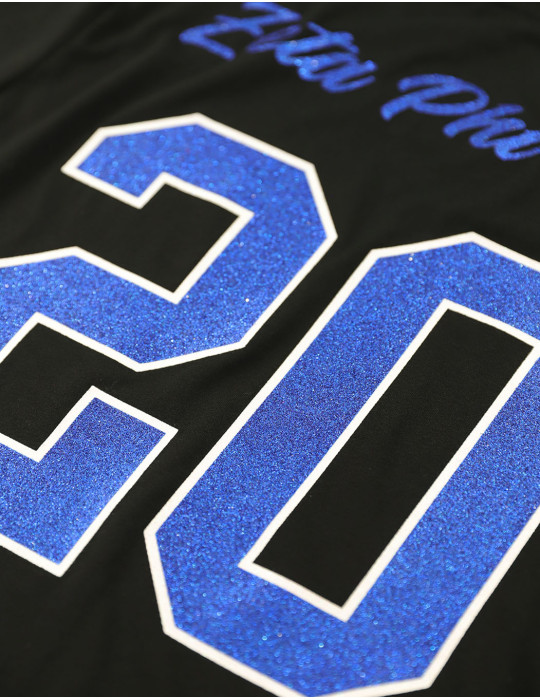 ZPB GLITTER DRY FIT TEE_BLACK