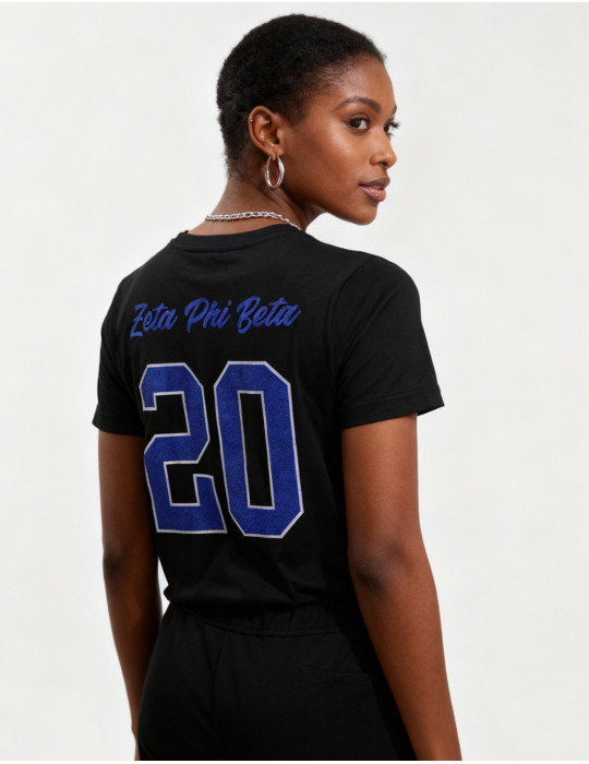 ZPB GLITTER DRY FIT TEE_BLACK