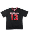 DST OVERSIZED CHENILLE FOOTBALL JERSEY TEE_BLACK