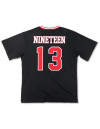 DST OVERSIZED CHENILLE FOOTBALL JERSEY TEE_BLACK