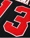 DST OVERSIZED CHENILLE FOOTBALL JERSEY TEE_BLACK