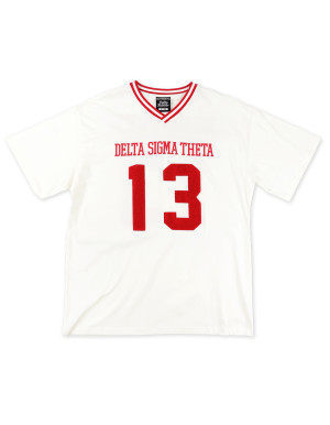 DST OVERSIZED CHENILLE FOOTBALL JERSEY TEE_IVORY