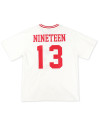 DST OVERSIZED CHENILLE FOOTBALL JERSEY TEE_IVORY
