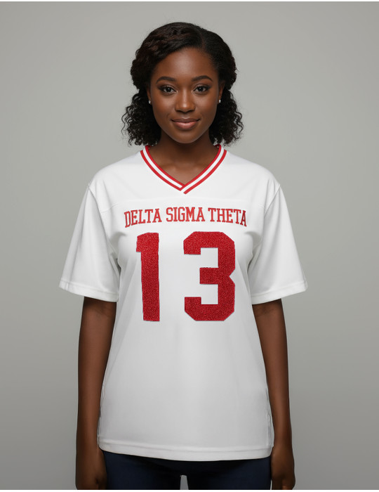 DST OVERSIZED CHENILLE FOOTBALL JERSEY TEE_IVORY