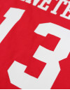 DST OVERSIZED CHENILLE FOOTBALL JERSEY TEE_RED