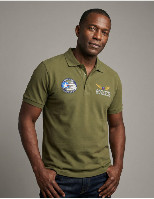 TUSKEGEE AIRMEN POLO SHIRT_GREEN