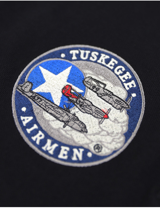 TUSKEGEE AIRMEN POLO SHIRT_BLACK