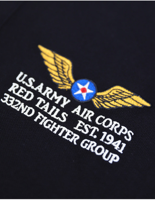 TUSKEGEE AIRMEN POLO SHIRT_BLACK