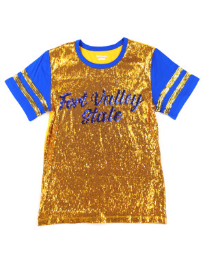 FORT VALLEY STATE SCRIPT SEQUIN TEE