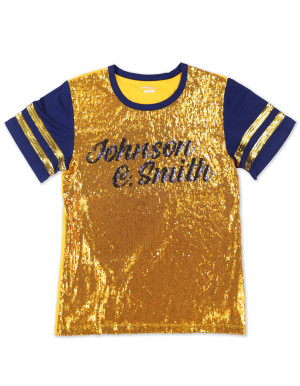 JOHNSON C SMITH SCRIPT SEQUIN TEE