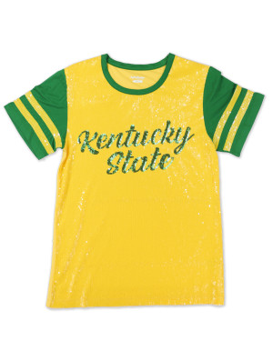 KENTUCKY STATE SCRIPT SEQUIN TEE